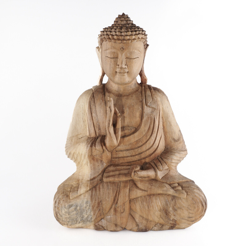 Soška dřevo Buddha Teaching 50 cm světlá