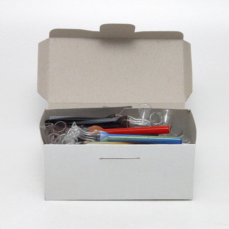 Skleněnka barevná Travka 11 cm Box 25 ks