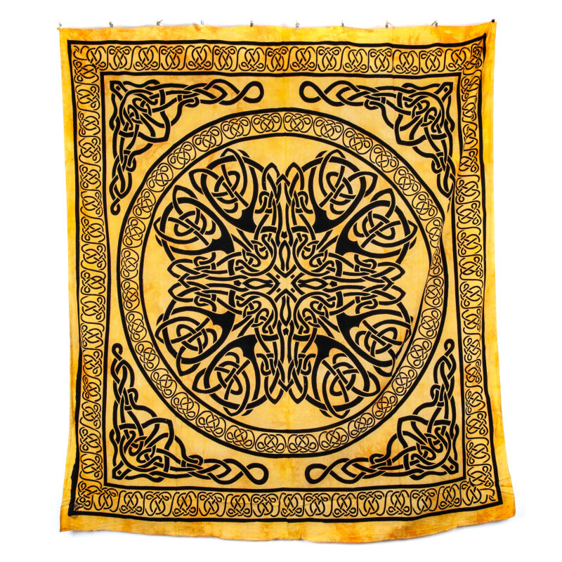 Přehoz double Celtic Knots žlutá