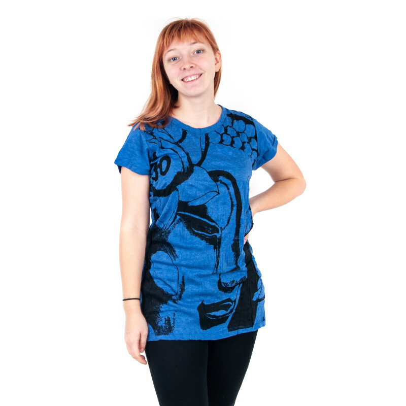 Tričko dámské SURE Crying Buddha M modrá