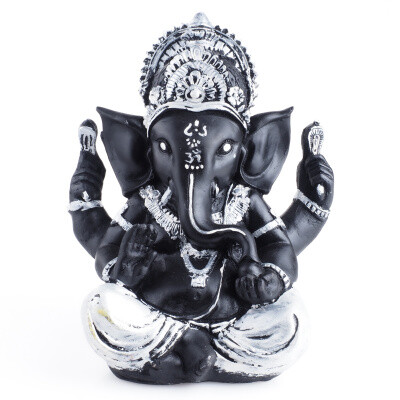 Soška resin Ganesha 22 cm černá