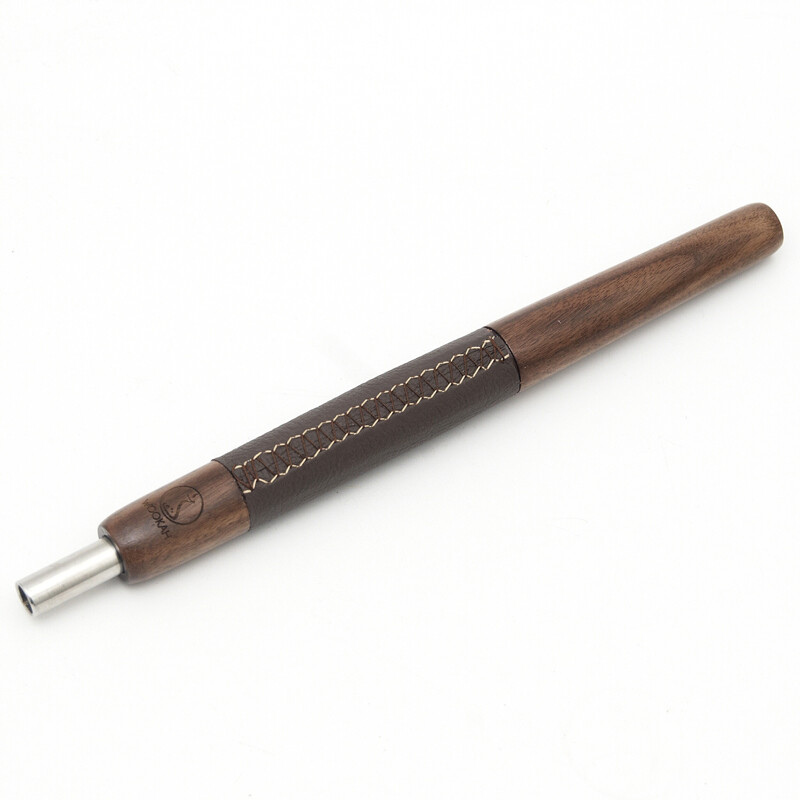 Náustek Wookah WALNUT dřevo / kůže hnědá