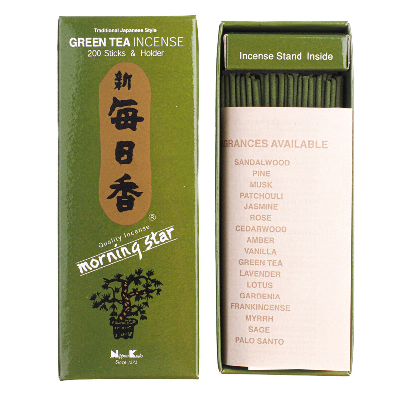 Japonské vonné tyčinky Nippon M/S 200 ks Green Tea
