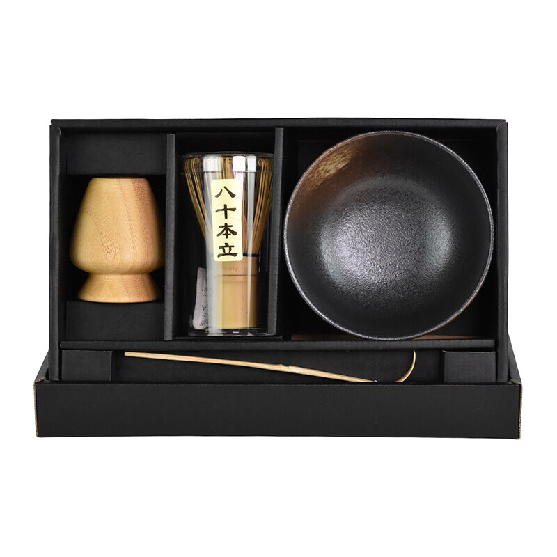 Matcha set keramika Japan Kurobizen
