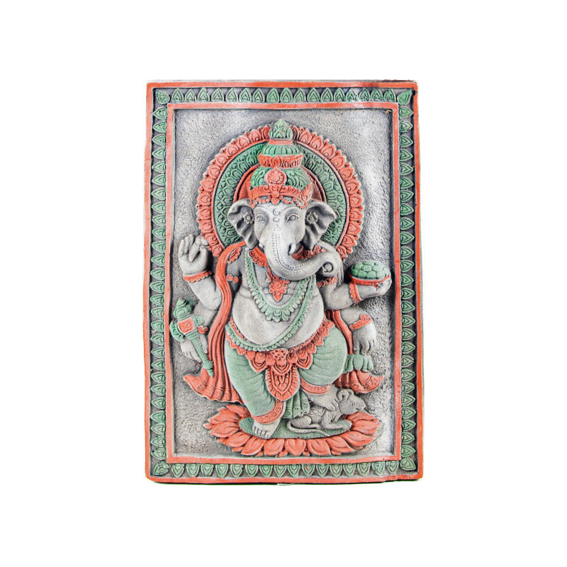 Dekorace beton Standing Ganesh 40 x 60 cm šedá