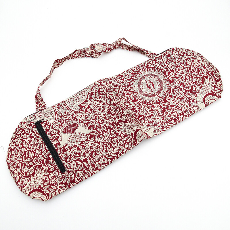 Yoga bag Leaves červená 02