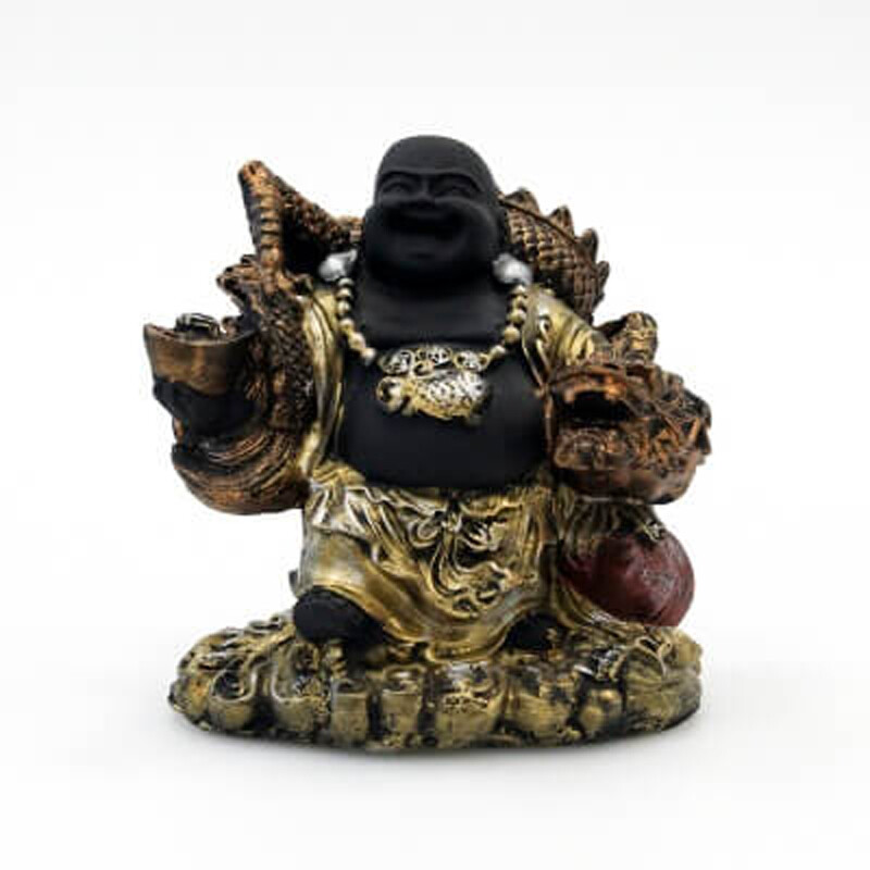 Soška resin Happy Buddha 15 cm 06
