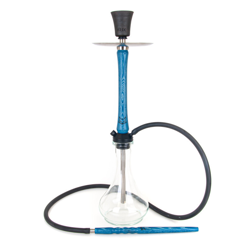Vodní dýmka FOX Wood Blue 68 cm čirá