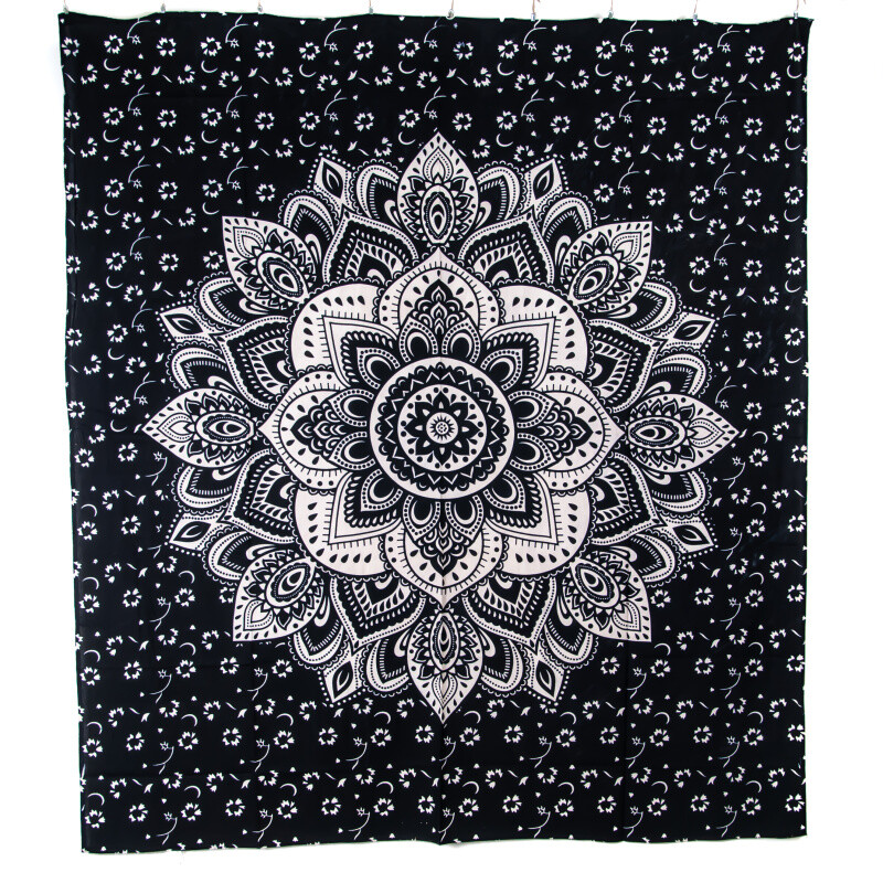 Přehoz double Fancy Lotus černá