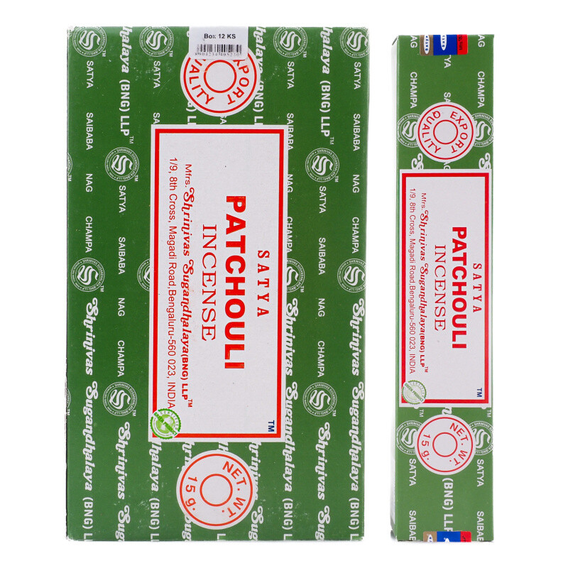 Indické vonné tyčinky Satya PK Patchouli 15 g