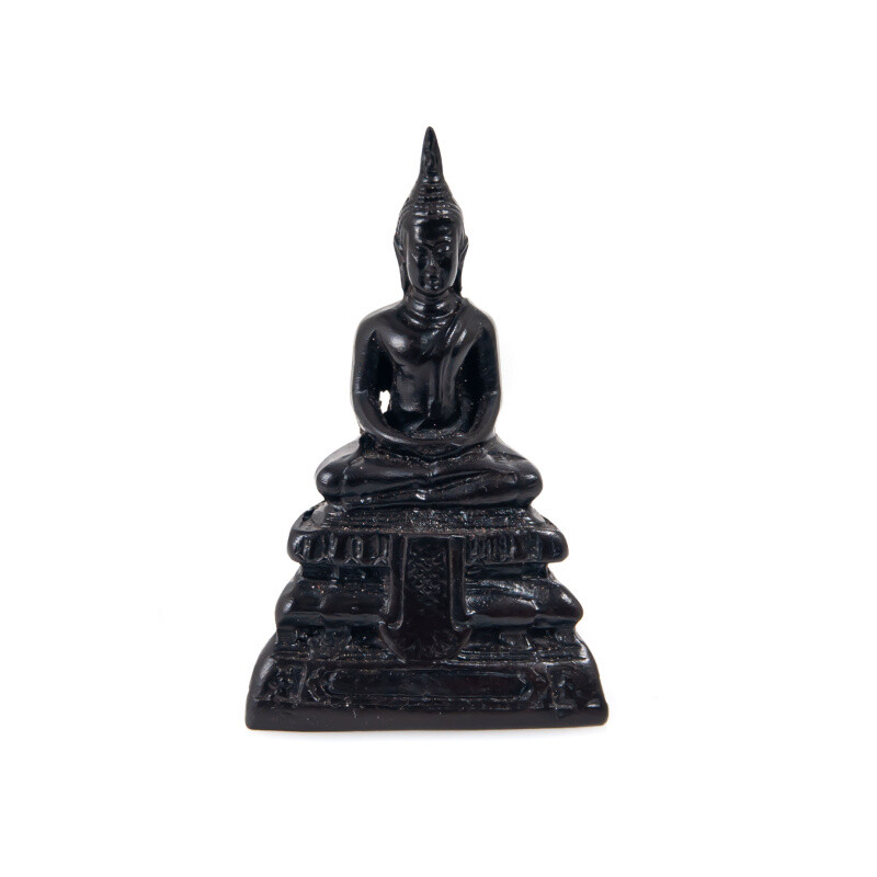 Soška resin Buddha Meditation 7,5 cm černá