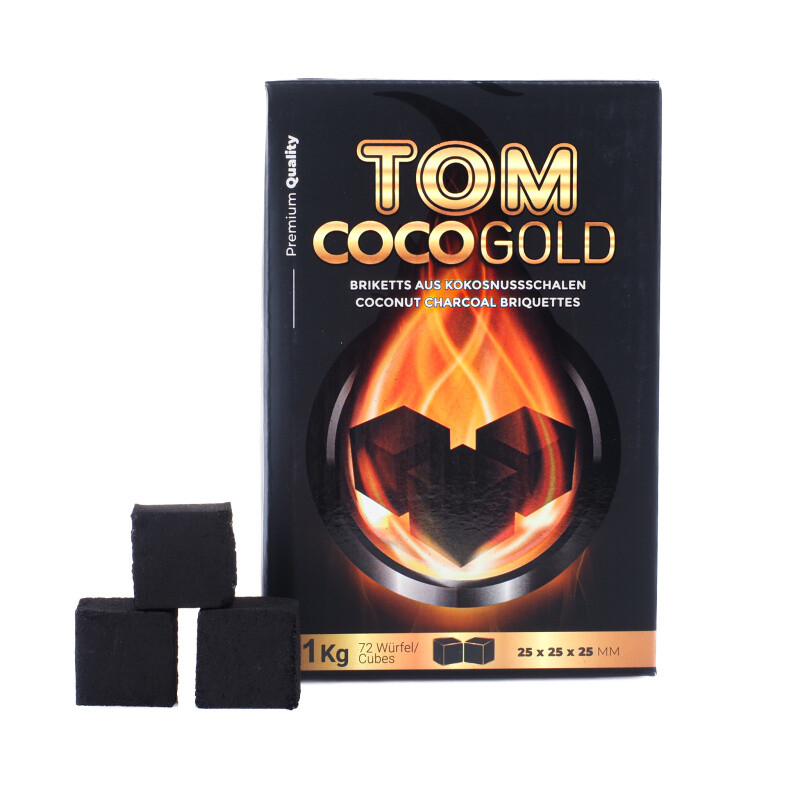 Uhlíky do vodní dýmky Tom Coco 1 kg Gold