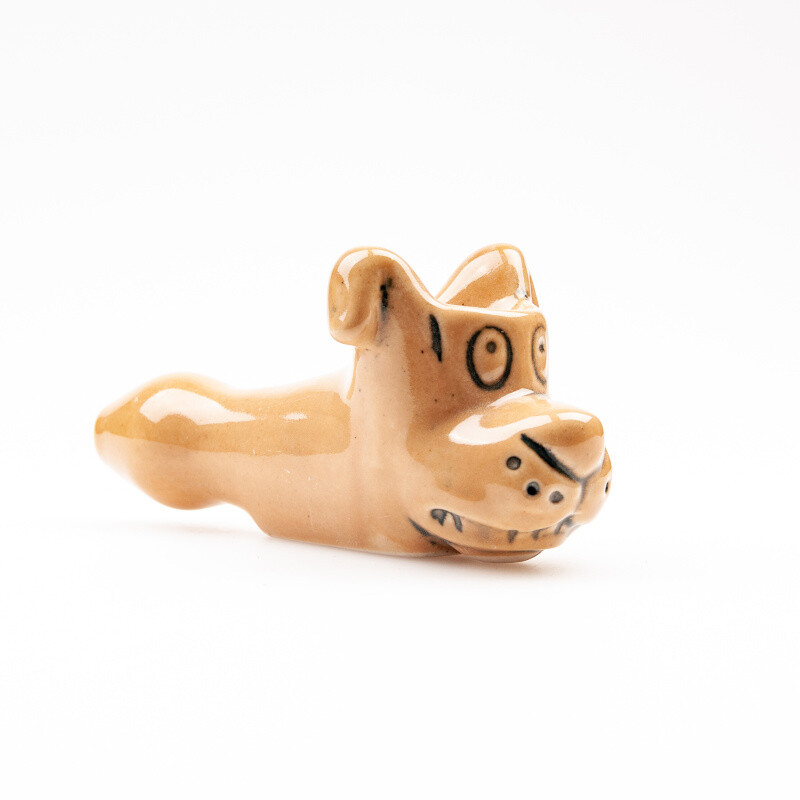 Šlukovka keramika Ernest the Dog 12 cm hnědá