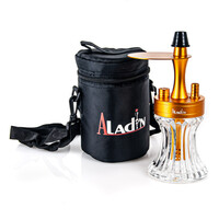 Vodní dýmka Aladin 2Go ALU Gold 23 cm Clear