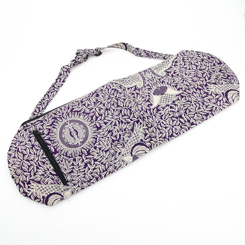 Yoga bag Leaves fialová