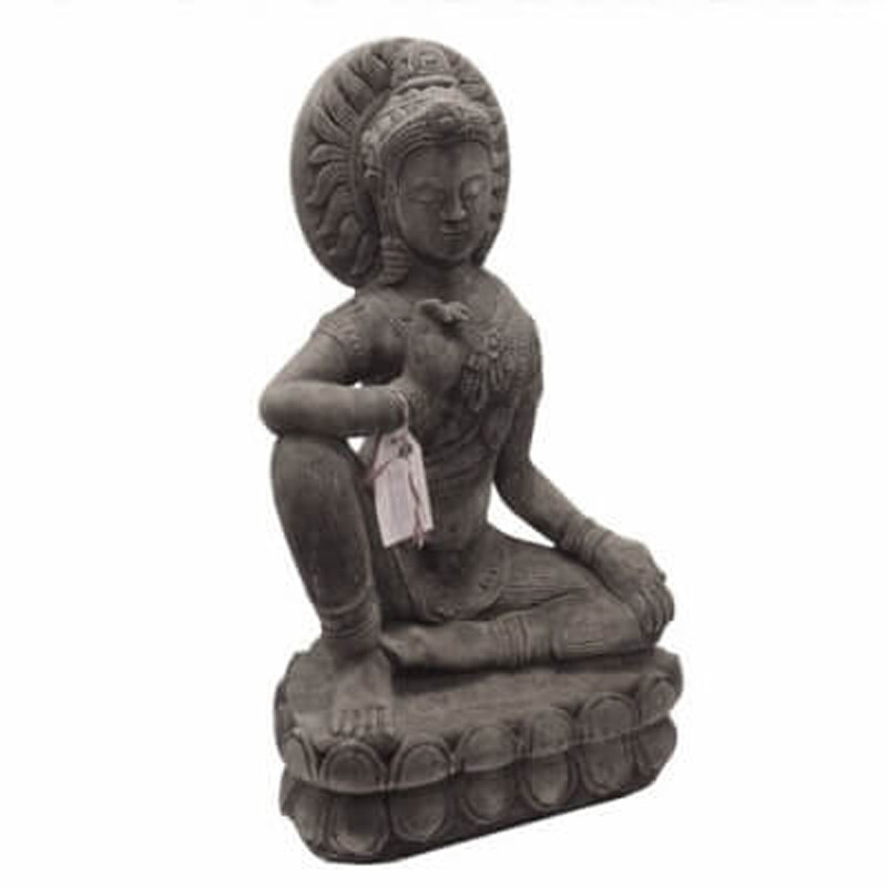 Soška beton Buddha Protection 71 cm šedá