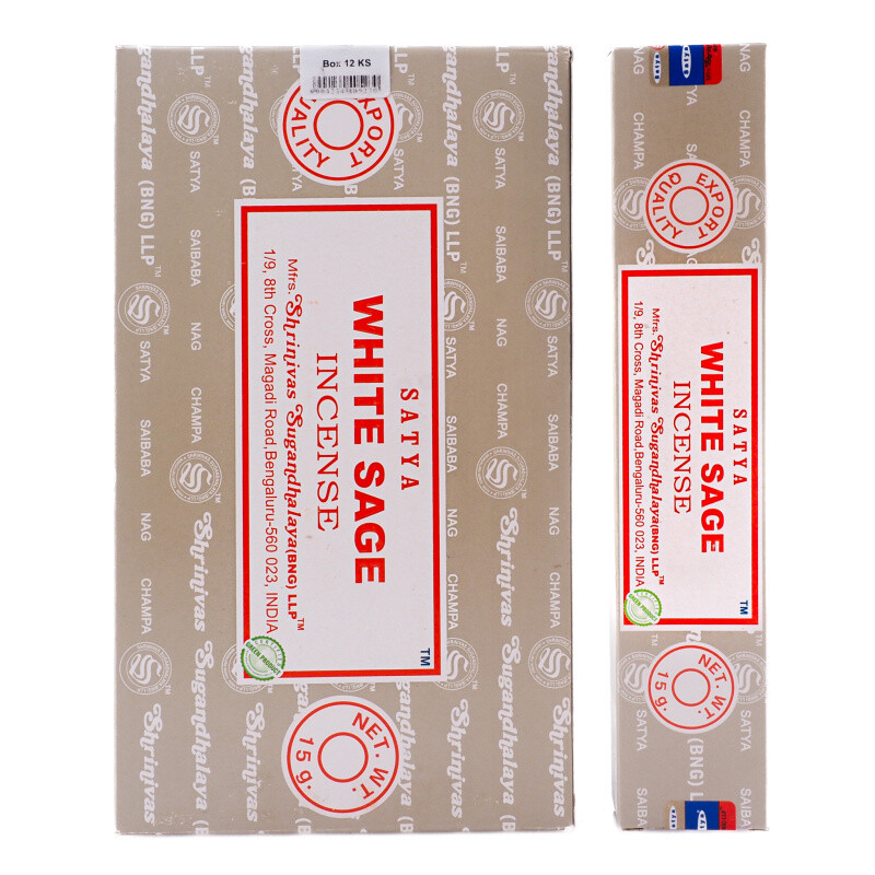 Indické vonné tyčinky Satya PK White Sage 15 g