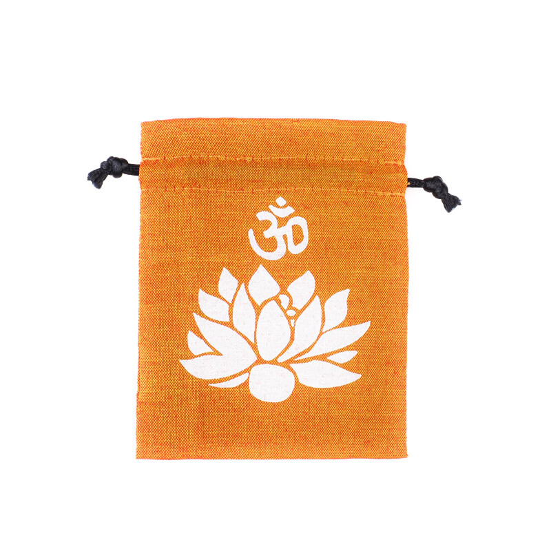 Pytlík dárkový Gifty Om Lotus 8 x 11 cm oranžová