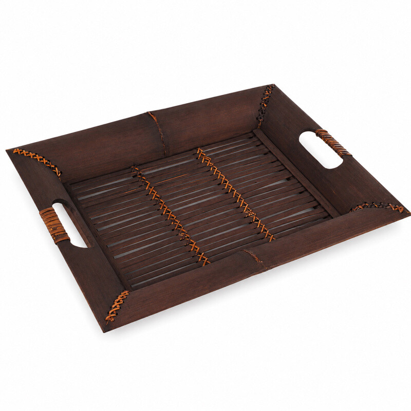 Podnos bambus Obdélník 01 39 x 31 cm hnědá