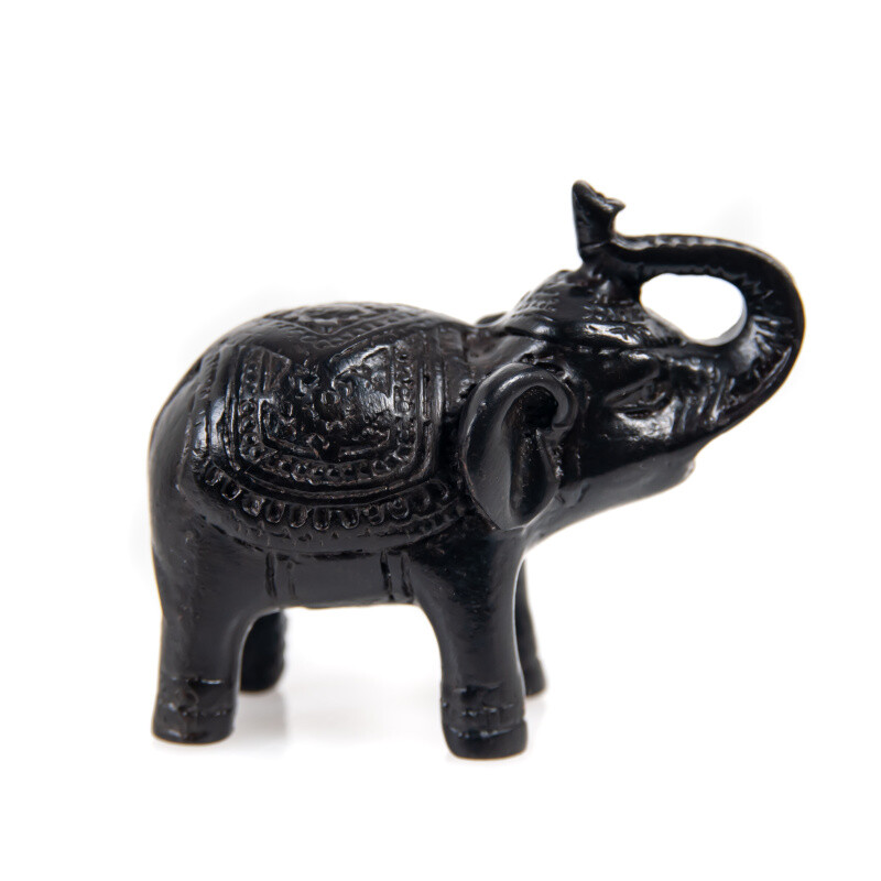 Soška resin Slon obřadní 6 cm černá