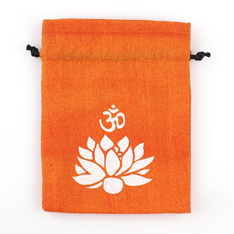 Pytlík dárkový Gifty Om Lotus 11 x 14 cm oranžová