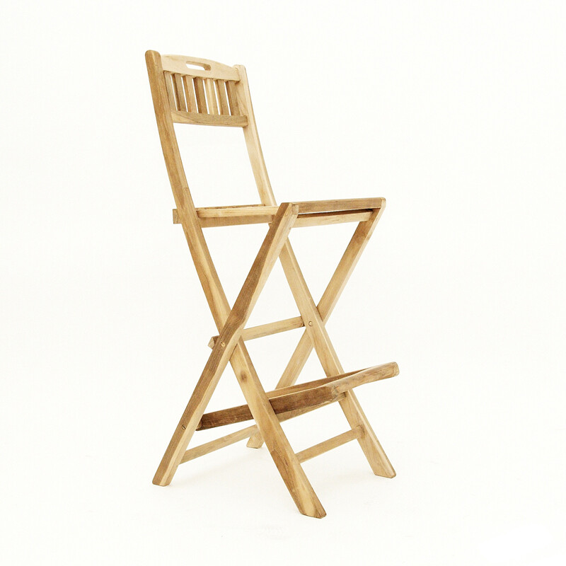 Teak - židle barová skládací