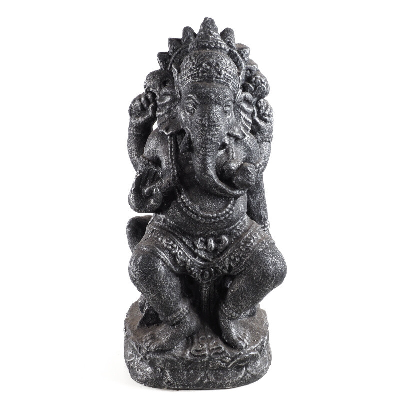 Soška beton Ganesha 60 cm šedá