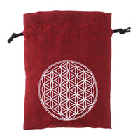 Pytlík dárkový Gifty Flower of Life 11 x 14 cm vínová
