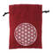 Pytlík dárkový Gifty Flower of Life 11 x 14 cm vínová