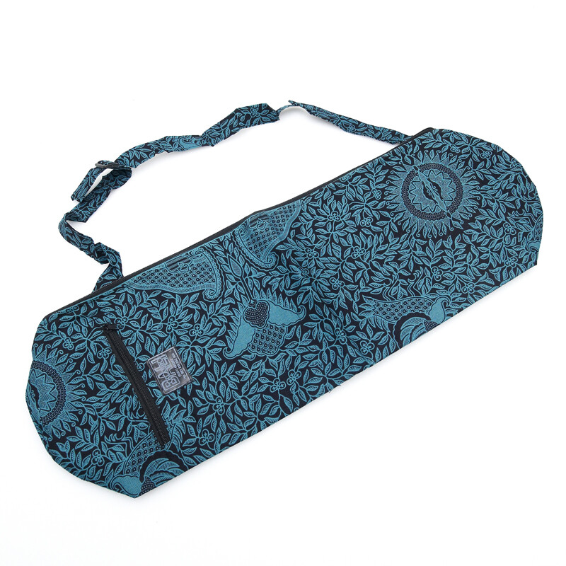 Yoga bag Leaves tyrkysová