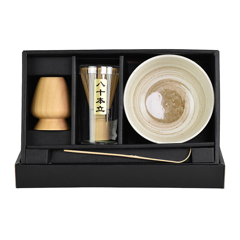Matcha set keramika Japan Hakemekobiki