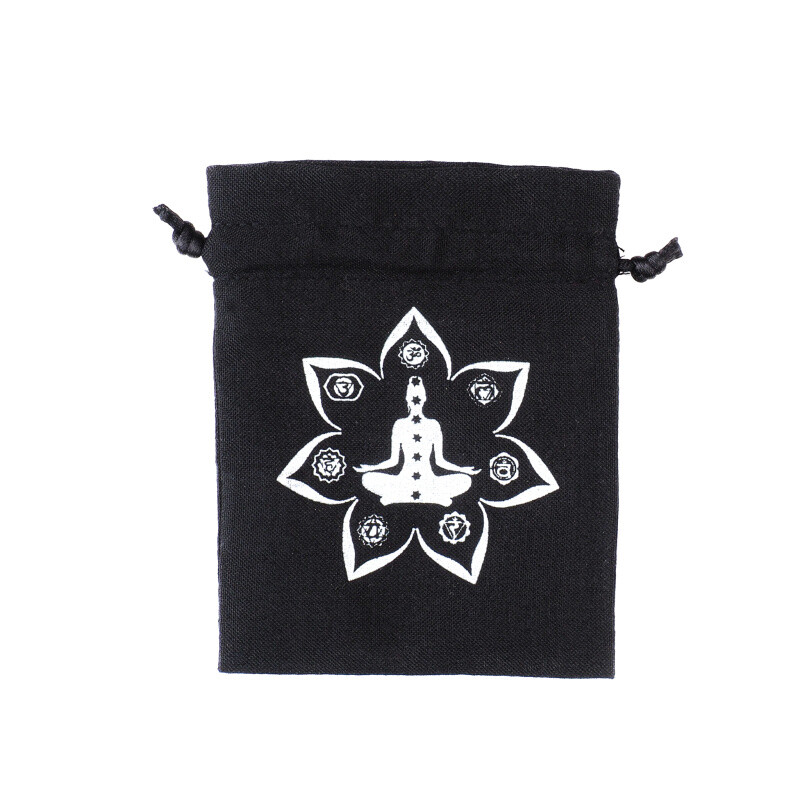 Pytlík dárkový Gifty Yoga 8 x 11 cm černá