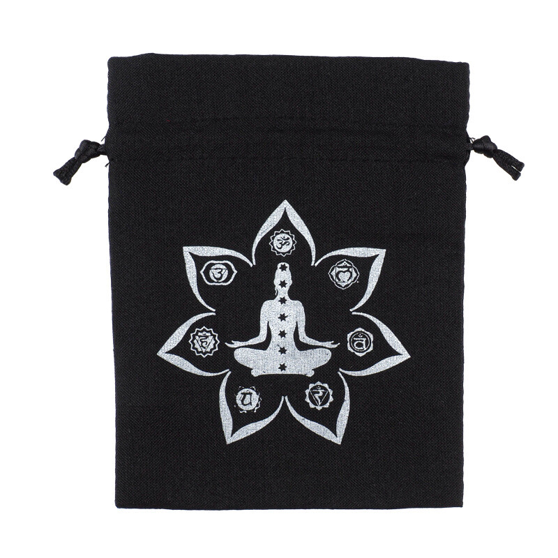 Pytlík dárkový Gifty Yoga 11 x 14 cm černá