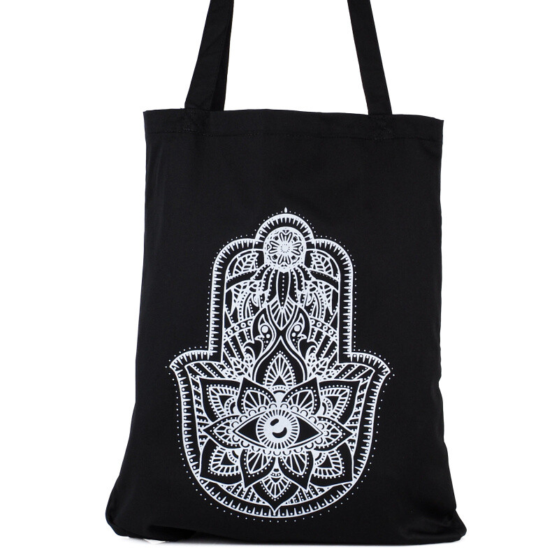 Taška Shoppy Hamsa černá