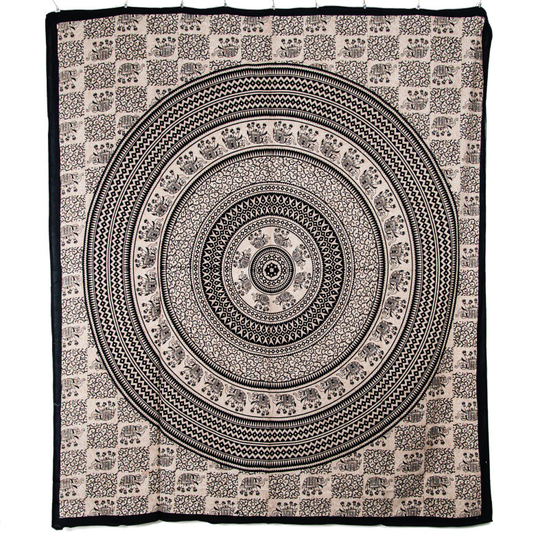 Přehoz double Elephant Mandala béžová