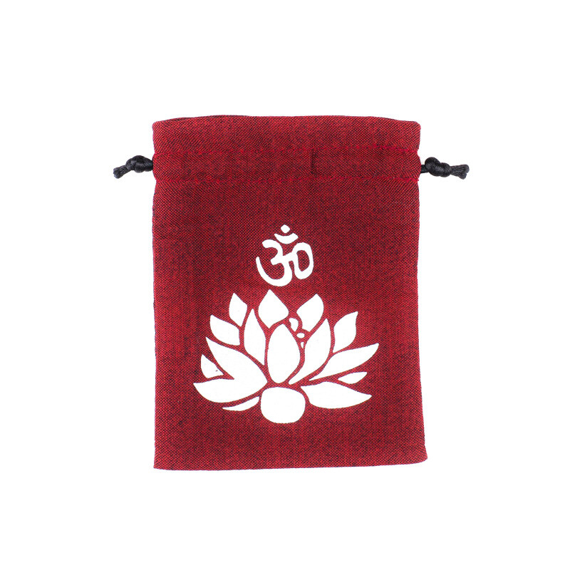 Pytlík dárkový Gifty Om Lotus 8 x 11 cm vínová