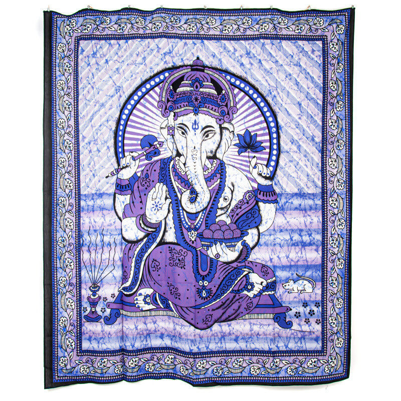 Přehoz double Protecting Ganesh modrá