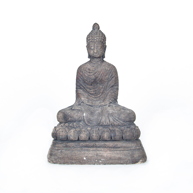 Soška beton Buddha Meditation 38 cm černá