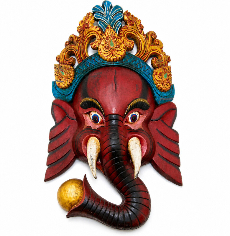 Maska dřevo Ganesh 85 cm