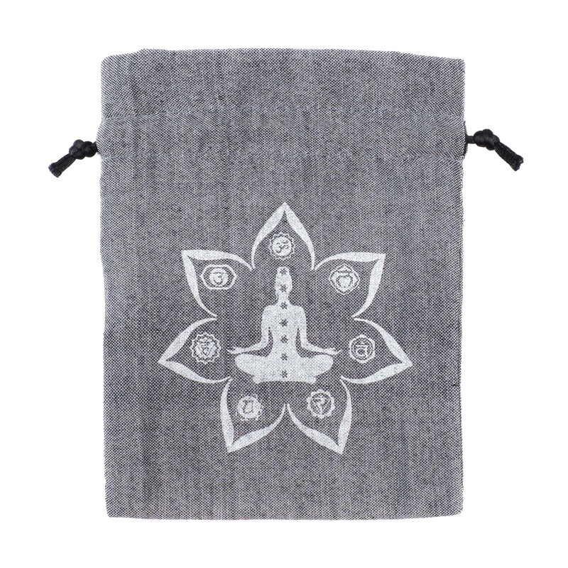 Pytlík dárkový Gifty Yoga 11 x 14 cm šedá