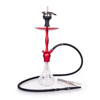 Vodní dýmka Aladin Alux Admiral Red 50 cm Clear
