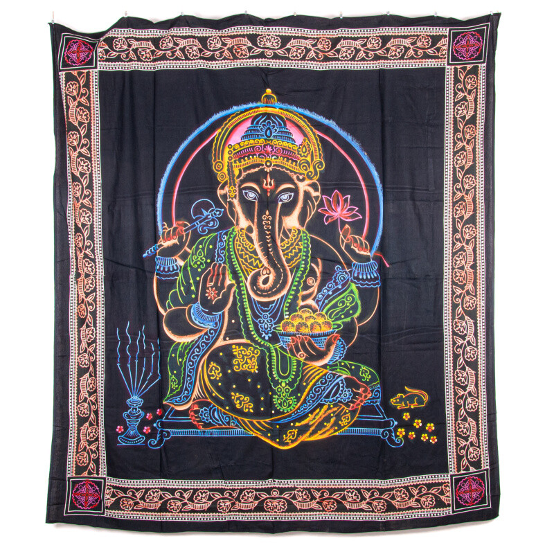 Přehoz double Ganesh černá 01