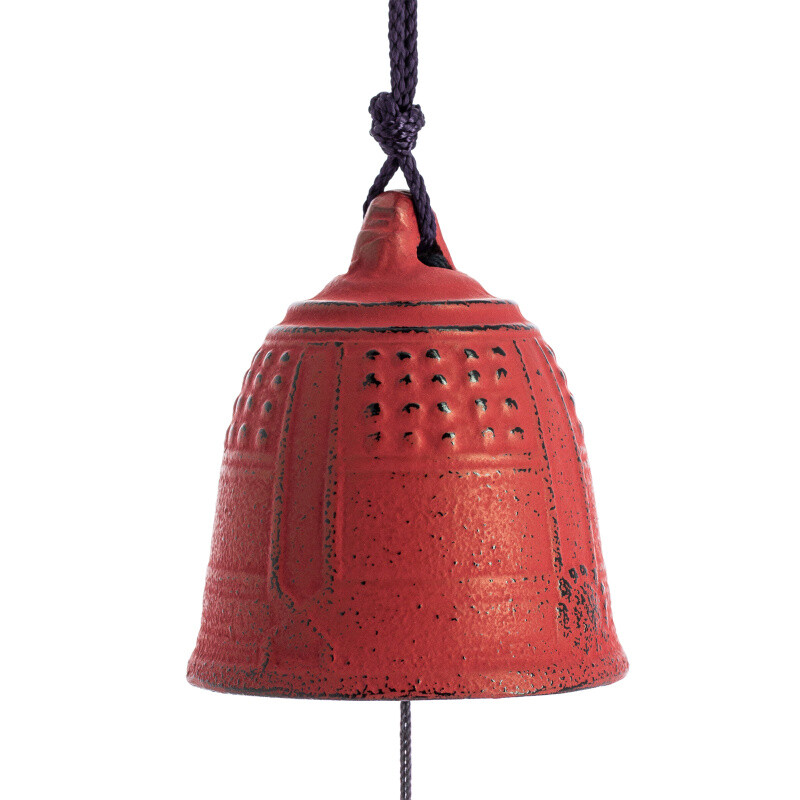 Zvon Iwachu Furin Feng Shui 5,5 cm červená