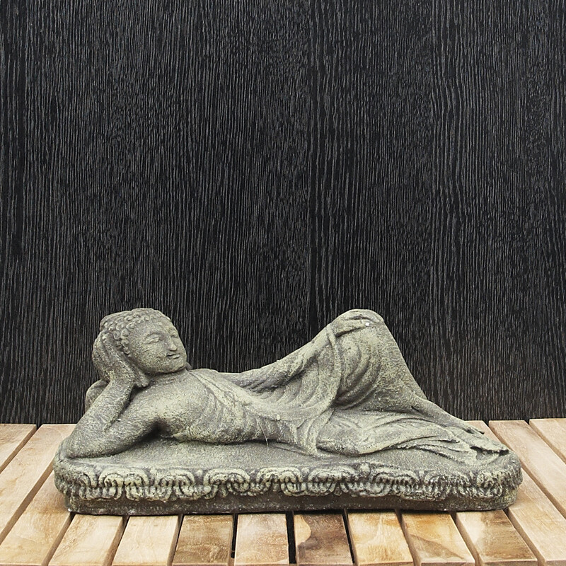 Soška kámen Buddha Nirvana 12 cm zelená
