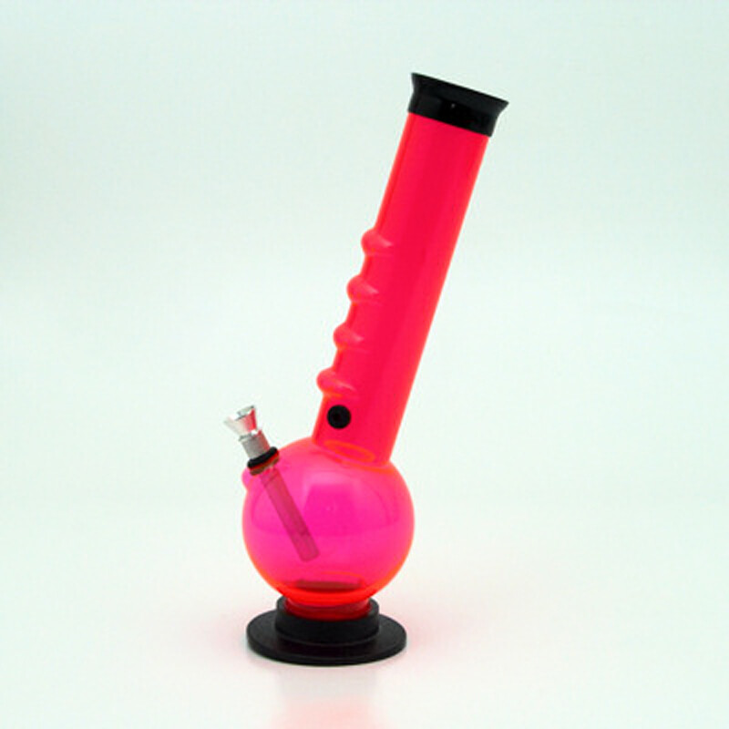 Bong acrylic Bubble Grip UV 26 cm růžová