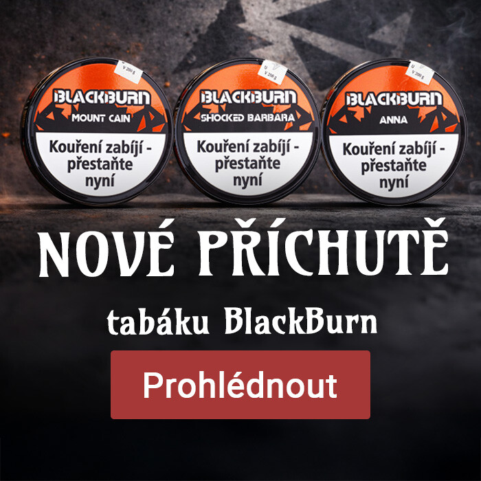 Nové příchutě tabáku BlackBurn