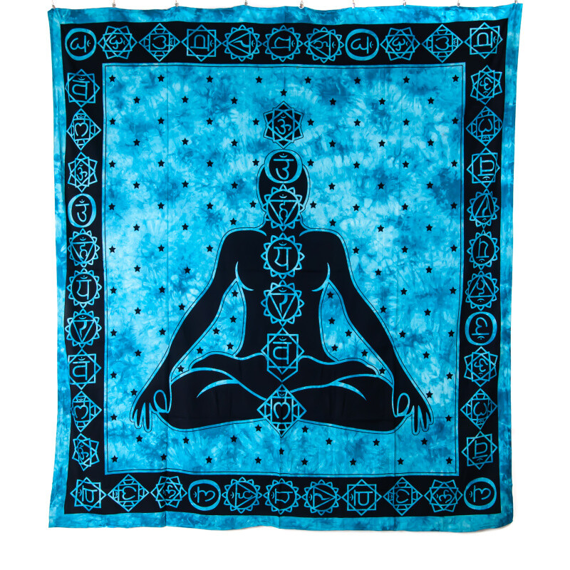 Přehoz double 7 Chakras tyrkysová