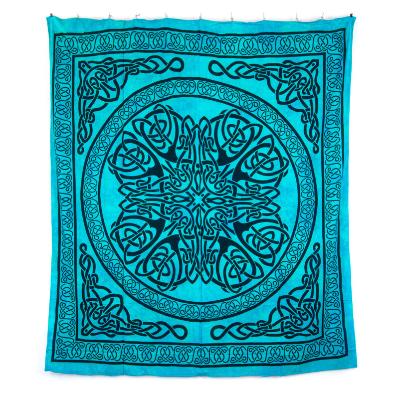 Přehoz double Celtic Knots tyrkysová