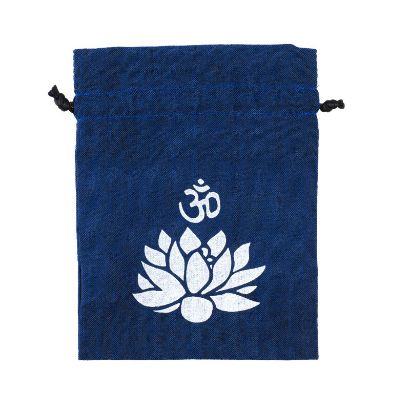 Pytlík dárkový Gifty Om Lotus 11 x 14 cm modrá