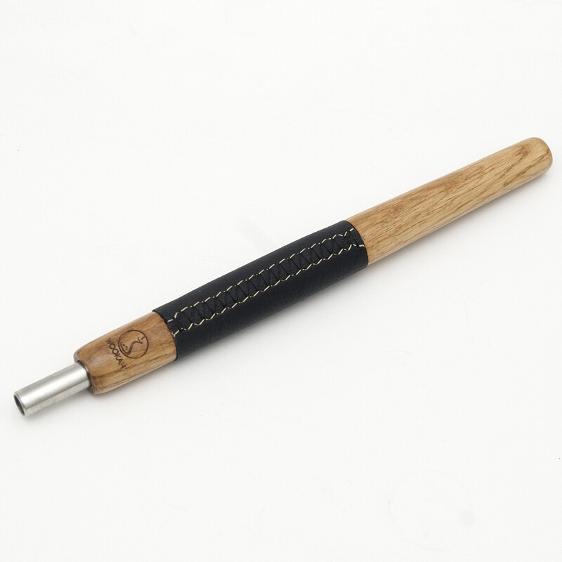 Náustek Wookah OAK dřevo / kůže černá